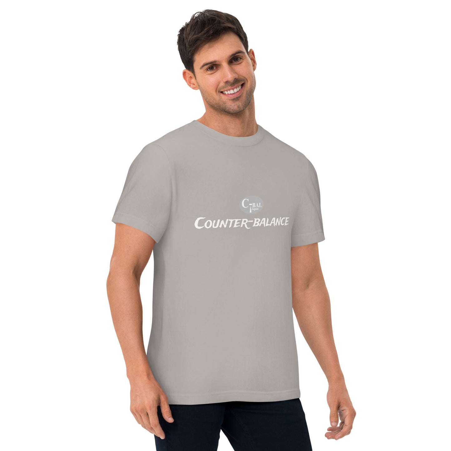 A007 - High quality cotton T-shirt (C-BAL : gray/silver)