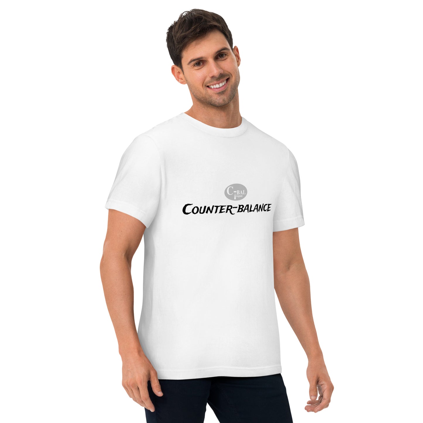A008 - High quality cotton T-shirt (C-BAL : White/Silver)