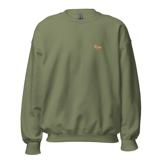 S003 - Unisex Sweatshirt (Khaki/Embroidered Logo)