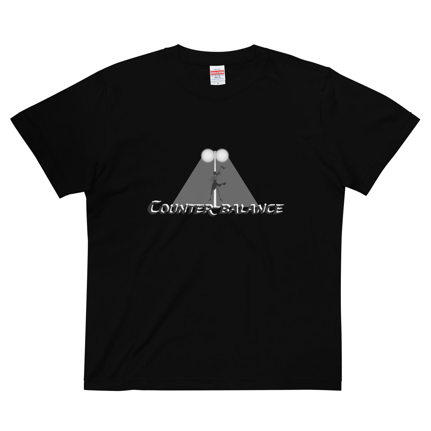 P017 - 高品質コットンTシャツ (Get set!：ブラック/ブラック)