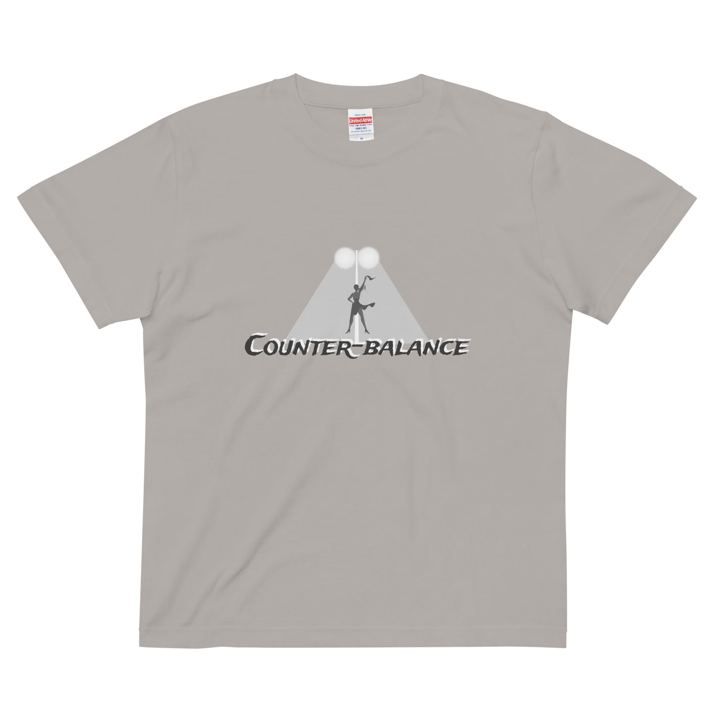 P011 - 高品質コットンTシャツ (Get set!：グレー/チャコール)