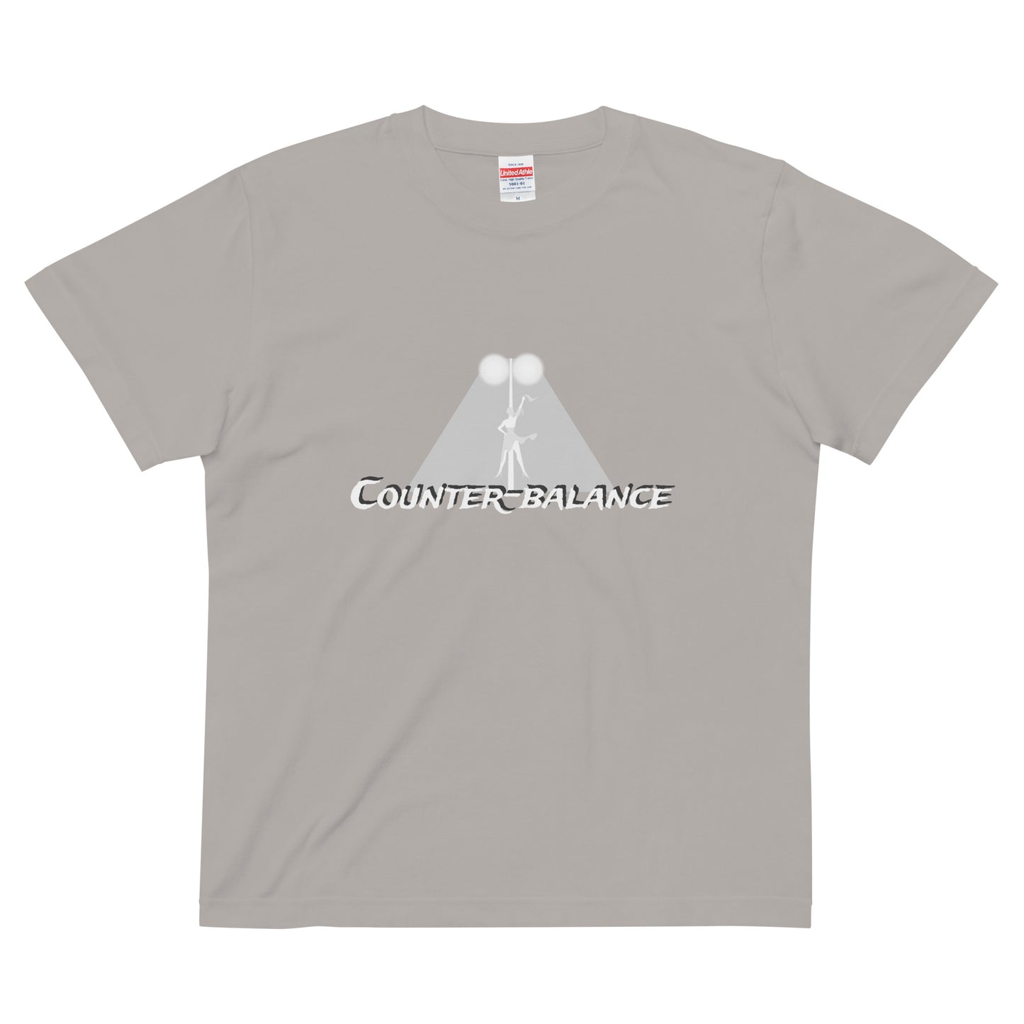P016 - 高品質コットンTシャツ (Get set!：グレー/シルバー)