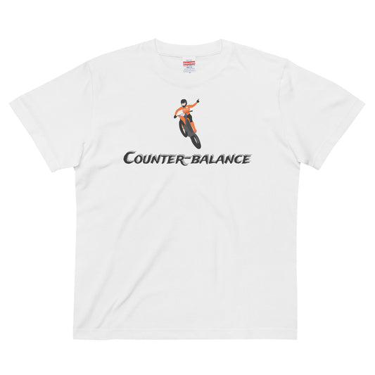 E034 - Tシャツ/レギュラーフィット (MXウィン : ホワイト/オレンジ)