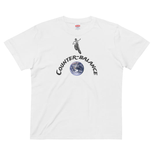 E018 - T-shirt/Bentuk standard (Lompat angkasa : Putih/Perak)