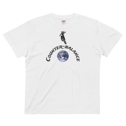 E026 - T-shirt/Bentuk standard (Lompat angkasa/wanita : Putih/Hitam)