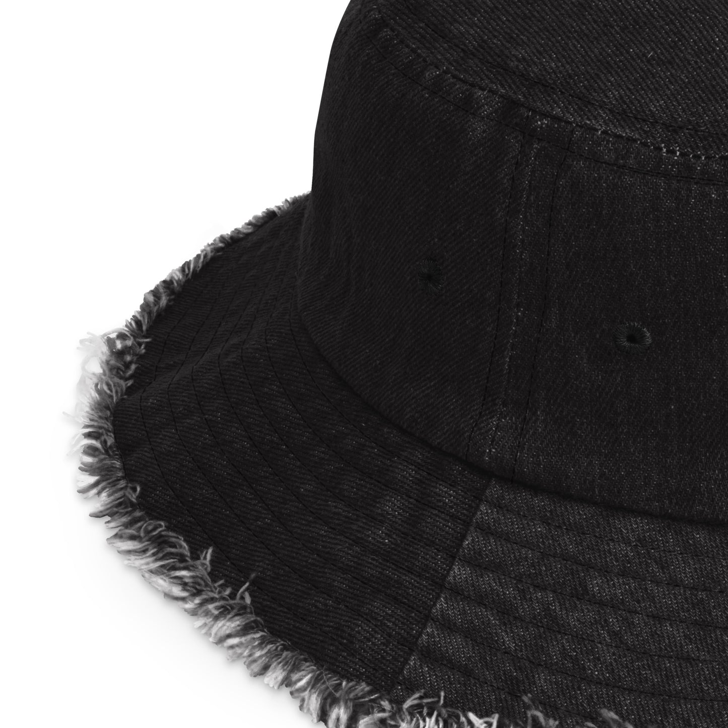 Y008 - หมวกบักเก็ตยีนส์เดนิม (สีดำ)