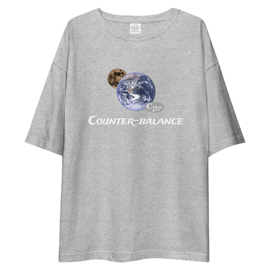 R204 - Tシャツ/ビッグシルエット(宇宙の均衡 : グレー)