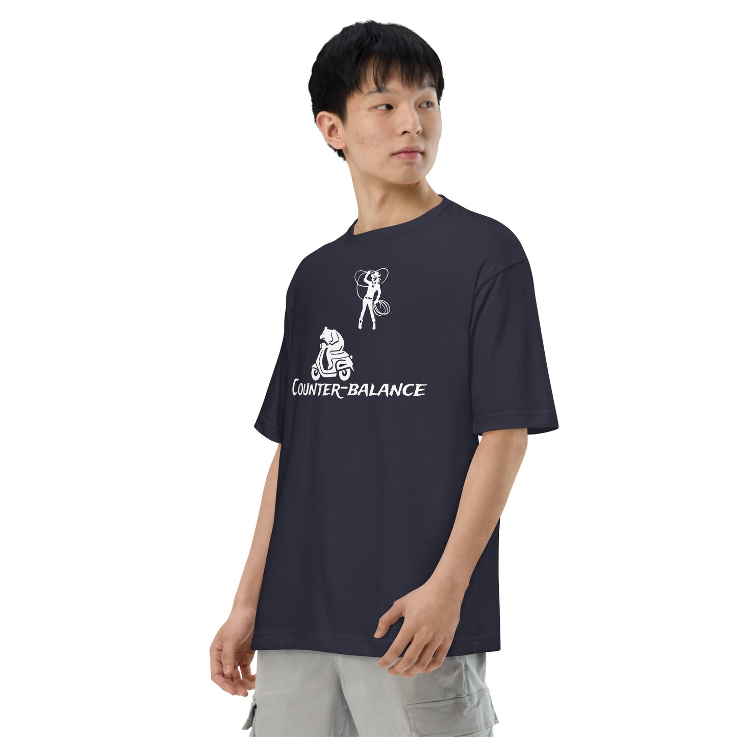 H201 - Tシャツ/ビッグシルエット(ハンティング : ネイビー)