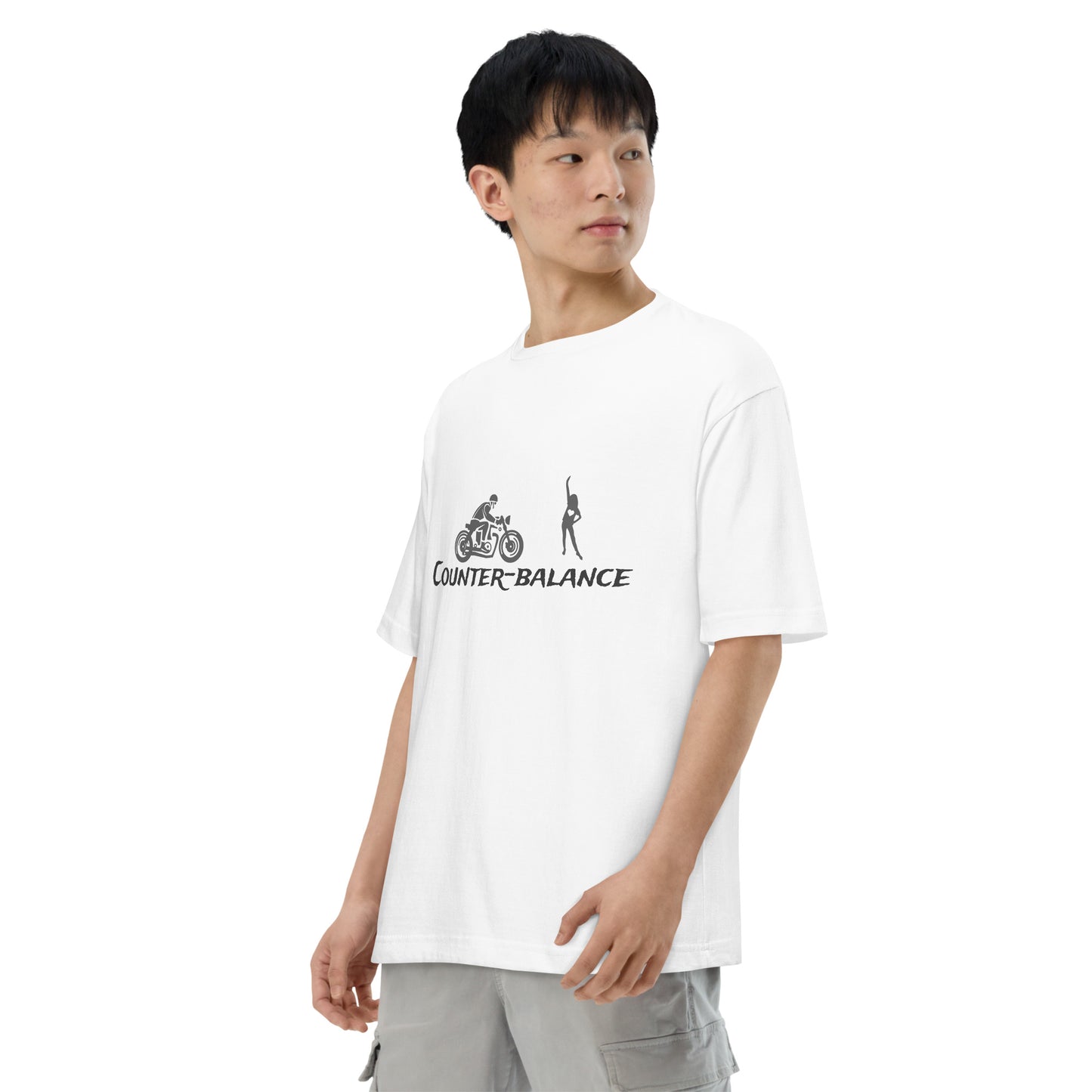 G205 - T-shirt/Oversized (Cheer : White/Gray)