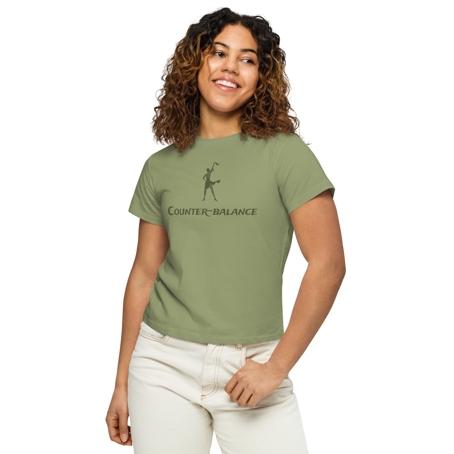 Q125 - Baju-T/Jenis pinggang tinggi/Wanita (Kuda poni : Khaki)