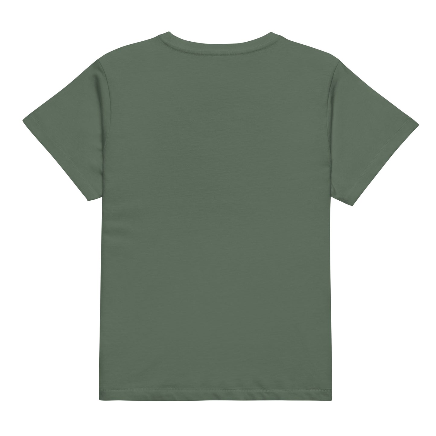 Q112 - 女款高腰T恤（準備好！：橄欖色