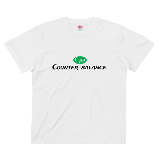 A003 - 高品質コットンTシャツ (C-BAL：ホワイト/グリーン)