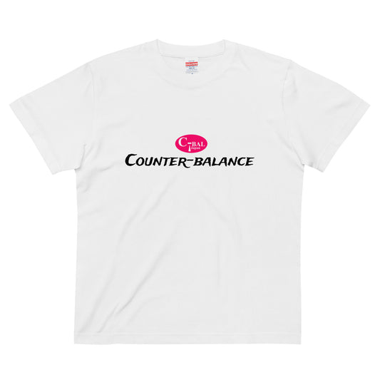 A006 - 高品質コットンTシャツ (C-BAL：ホワイト/ピンク)