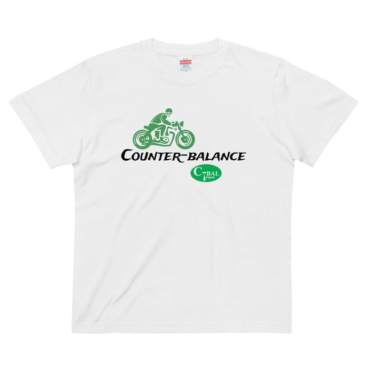 C003 - 高品質コットンTシャツ (ヴィンテージMC：ホワイト/グリーン)