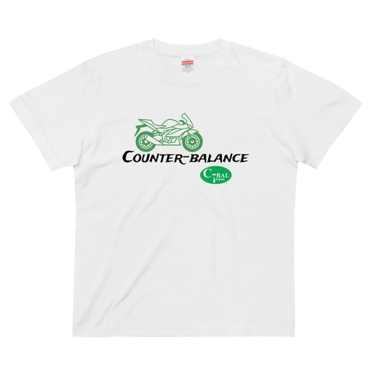 D003 - 高品質コットンTシャツ (スーパースポーツMC：ホワイト/グリーン)