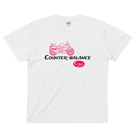 D006 - High quality cotton T-shirt (Supersport MC: White/Pink)