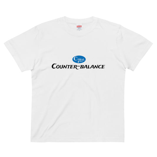 A000 - 優質棉質T恤（C-BAL : 白色/藍色）