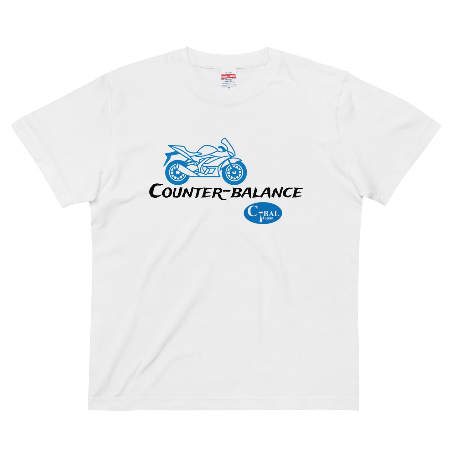 D000 - High quality cotton T-shirt (Supersport MC: White/Blue)