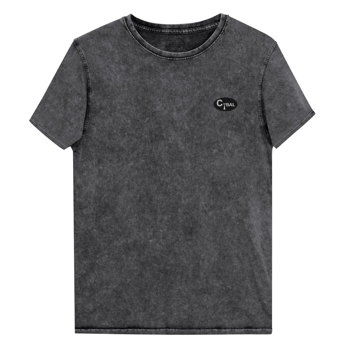 B004 - Denim T-shirt (C-BAL : Black / Embroidery Logo)