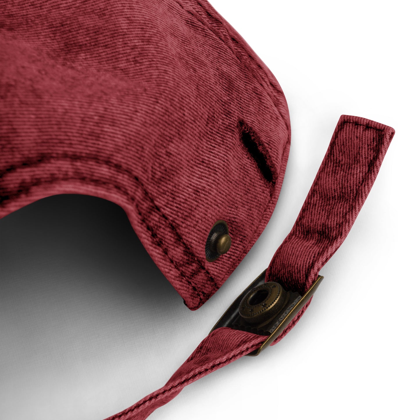 Y003 - หมวกแก๊ปผ้าฝ้ายทอลายวินเทจ (สีแดง)