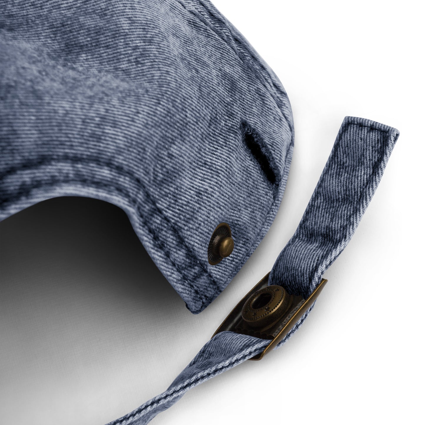 Y002 - 復古純棉斜紋帽（藍色）